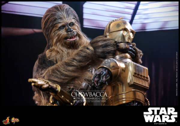 chewie (17) Hot Toys Star Wars Episode V - Chewbacca with Disassembled C-3po - Imagen 18