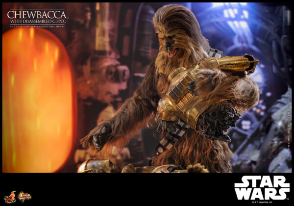chewie (18) Hot Toys Star Wars Episode V - Chewbacca with Disassembled C-3po - Imagen 19