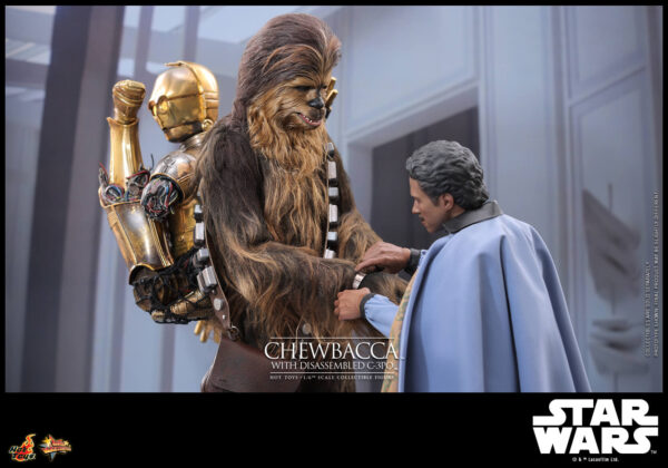 chewie (19) Hot Toys Star Wars Episode V - Chewbacca with Disassembled C-3po - Imagen 20