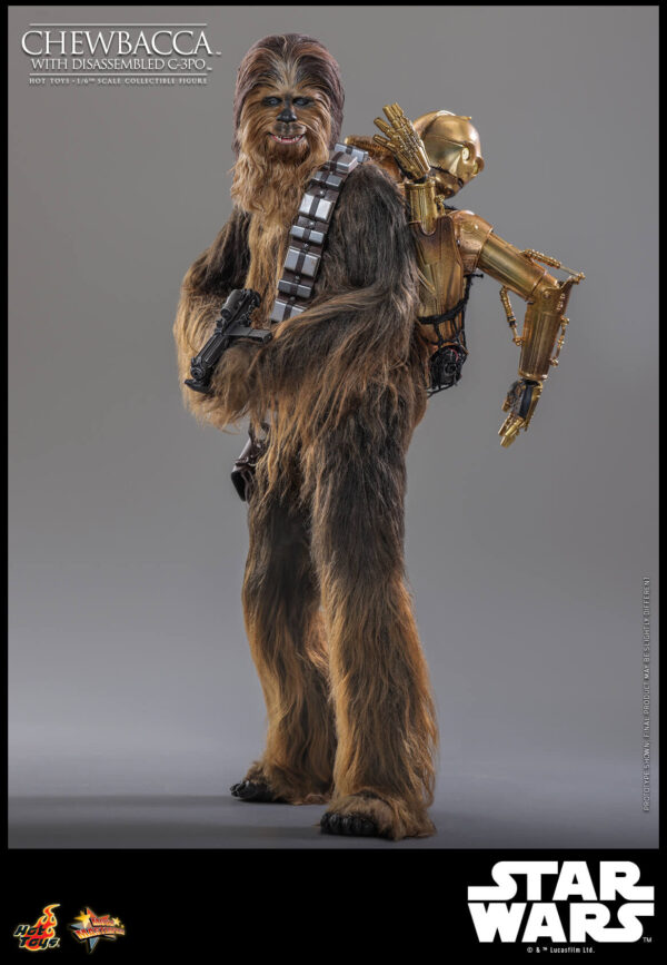 chewie (4) Hot Toys Star Wars Episode V - Chewbacca with Disassembled C-3po - Imagen 5