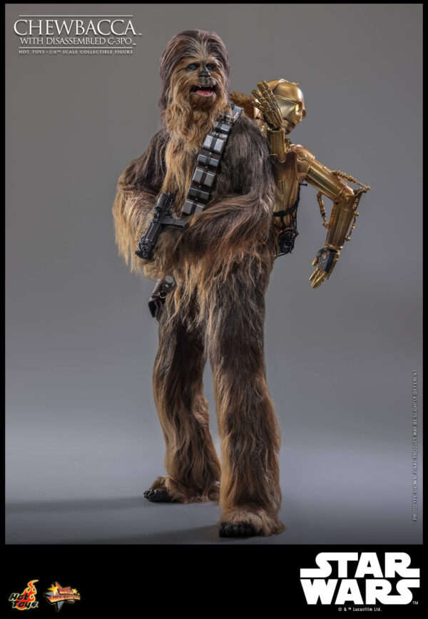 chewie (6) Hot Toys Star Wars Episode V - Chewbacca with Disassembled C-3po - Imagen 7