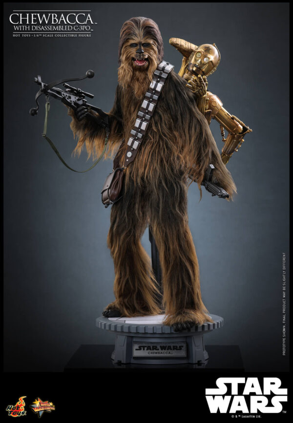 chewie (9) Hot Toys Star Wars Episode V - Chewbacca with Disassembled C-3po - Imagen 10