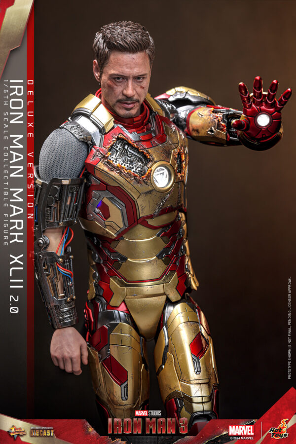 im3dx (10) Hot Toys Iron Man 3 - Iron Man Mark XLII 2.0 Deluxe Edition - Imagen 11