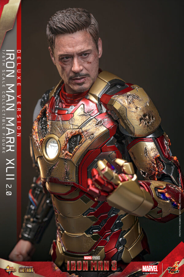 im3dx (12) Hot Toys Iron Man 3 - Iron Man Mark XLII 2.0 Deluxe Edition - Imagen 13