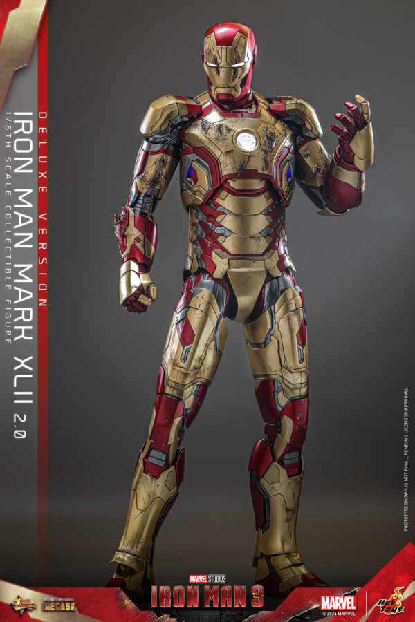 im3dx (18) Hot Toys Iron Man 3 - Iron Man Mark XLII 2.0 Deluxe Edition - Imagen 19