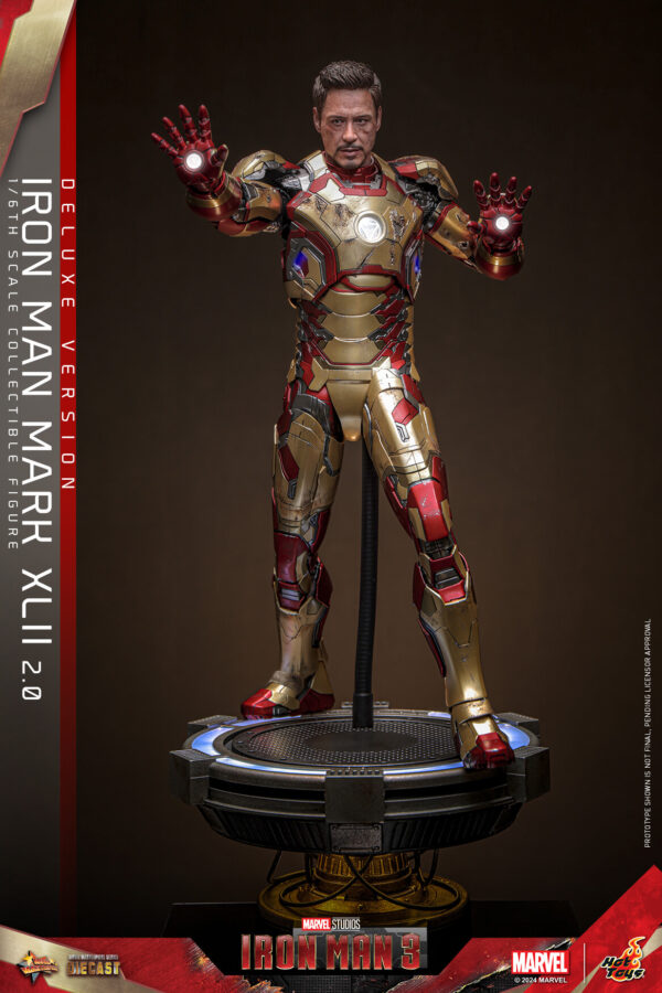 im3dx (4) Hot Toys Iron Man 3 - Iron Man Mark XLII 2.0 Deluxe Edition - Imagen 5