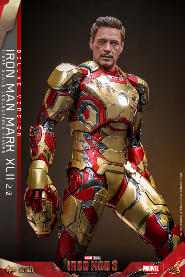 im3dx (8) Hot Toys Iron Man 3 - Iron Man Mark XLII 2.0 Deluxe Edition - Imagen 9