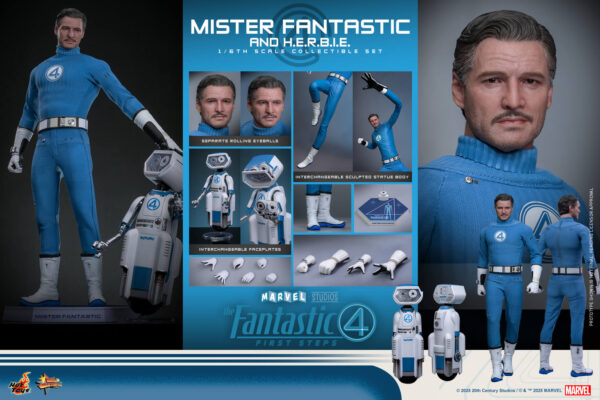 mrfanherbie (1) Hot Toys The Fantastic Four First Steps - Mister Fantastic and H.E.R.B.I.E. - Imagen 1