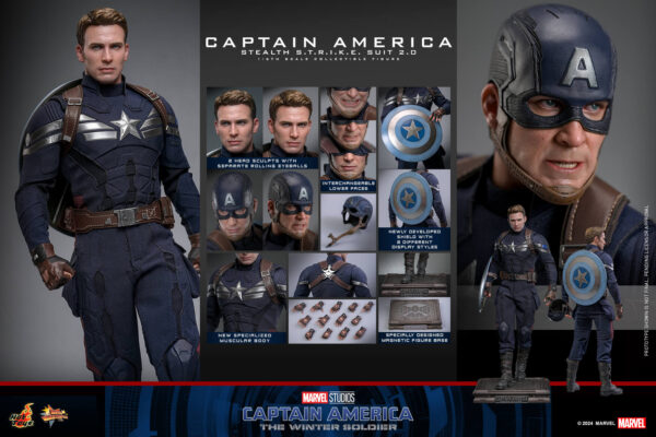 strike (1) Hot Toys Captain America The Winter Soldier - Captain America (Stealth S.T.R.I.K.E. Suit) 2.0 - Imagen 1
