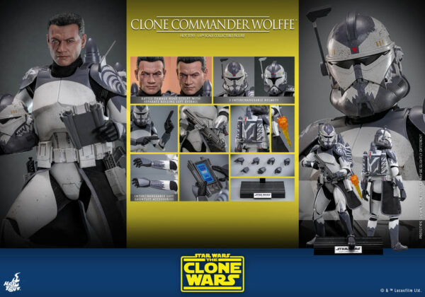 wolffe (1) Hot Toys Star Wars The Clone Wars - Clone Commander Wolffe - Imagen 1
