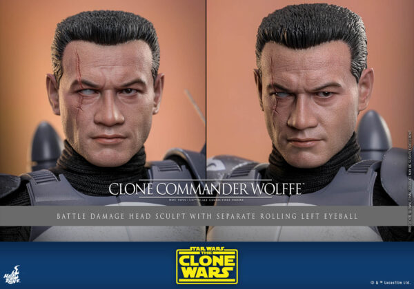 wolffe (5) Hot Toys Star Wars The Clone Wars - Clone Commander Wolffe - Imagen 6